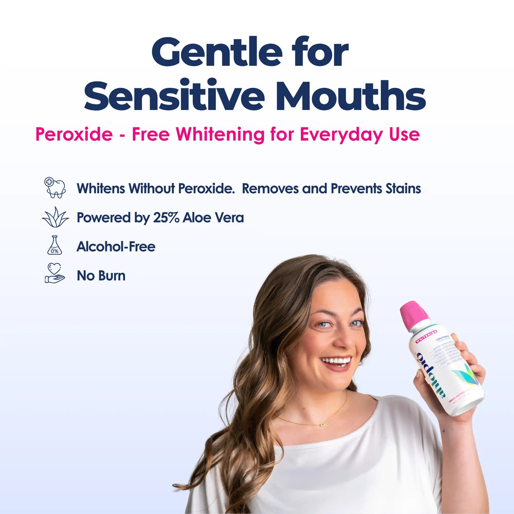 NEW - WHITENING MOUTHWASH FOR SENSITIVE MOUTHS